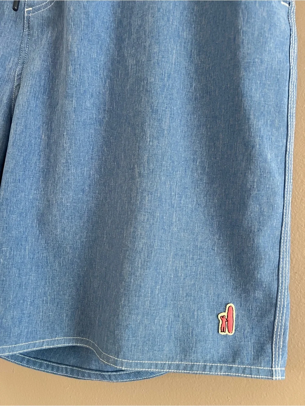 Johnnie-O Mens Elastic Surf Shorts Swim Trunks Blue Lightweight Drawstring Sz XL